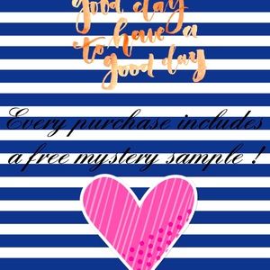 Free mystery sample included with every purchase